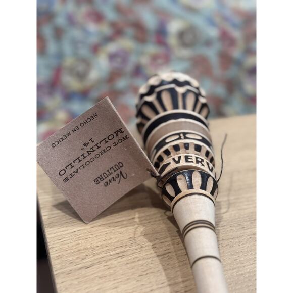 NWT 14" Verve Culture Wooden Traditional Molinillo Whisk Hand Carved Alder Wood - Picture 13 of 13